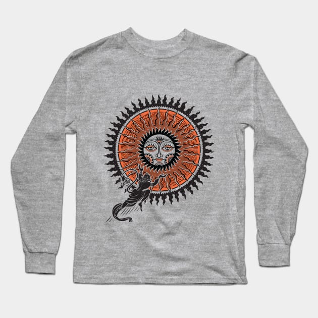 Sun and Hanuman Long Sleeve T-Shirt by vaicitriya